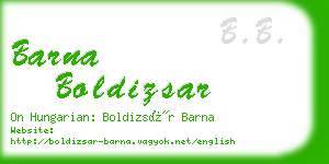 barna boldizsar business card